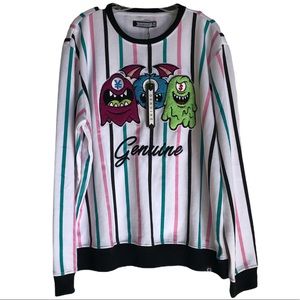 GNUN denim mfg‎ Genuine monster striped sweatshirt 2xl